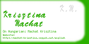 krisztina machat business card